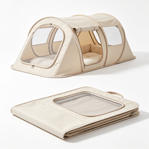 Bareutensil Portable Foldable Pet Tent for Indoor and Outdoor Rest